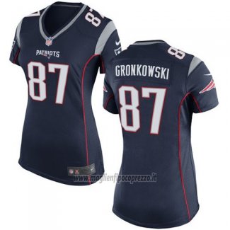 Maglia NFL Game Donna New England Patriots Gronkowski Nero