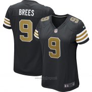 Maglia NFL Game Donna New Orleans Saints Drew Brees Alternato Nero