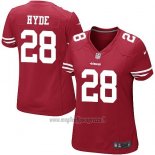Maglia NFL Game Donna San Francisco 49ers Hyde Rosso
