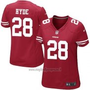 Maglia NFL Game Donna San Francisco 49ers Hyde Rosso