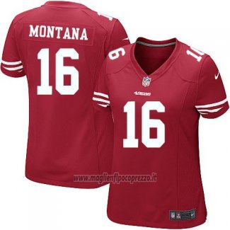 Maglia NFL Game Donna San Francisco 49ers Montana Rosso