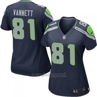 Maglia NFL Game Donna Seattle Seahawks Vannett Blu Scuro