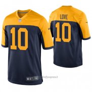 Maglia NFL Game Green Bay Packers 10 Jordan Love Throwback Blu