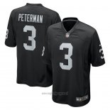 Maglia NFL Game Las Vegas Raiders Nathan Peterman 3 Nero