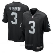Maglia NFL Game Las Vegas Raiders Nathan Peterman 3 Nero