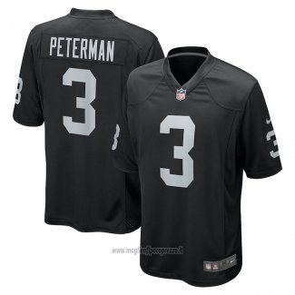 Maglia NFL Game Las Vegas Raiders Nathan Peterman 3 Nero