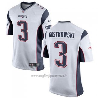 Maglia NFL Game New England Patriots Gostkowski Bianco
