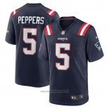 Maglia NFL Game New England Patriots Jabrill Peppers 5 Blu