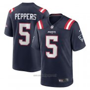 Maglia NFL Game New England Patriots Jabrill Peppers 5 Blu