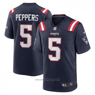 Maglia NFL Game New England Patriots Jabrill Peppers 5 Blu