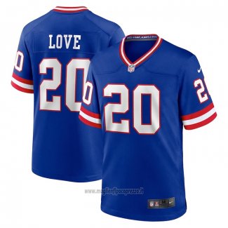 Maglia NFL Game New York Giants Julian Love Classic Blu