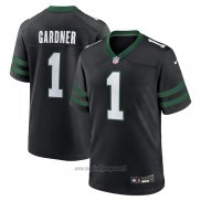 Maglia NFL Game New York Jets Ahmad Sauce Gardner Alternato Nero