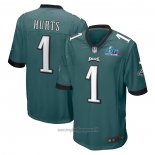 Maglia NFL Game Philadelphia Eagles Jalen Hurts Super Bowl Lvii Patch Verde