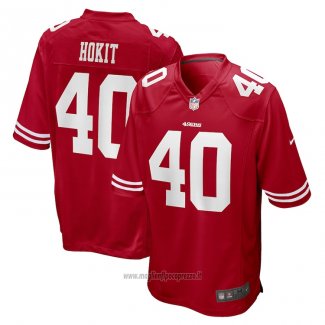 Maglia NFL Game San Francisco 49ers Josh Hokit Rosso