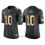 Maglia NFL Gold Anthracite Kansas City Chiefs Hill Salute To Service 2016 Nero