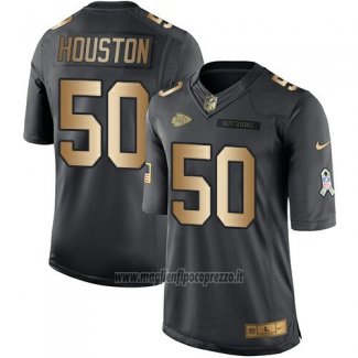 Maglia NFL Gold Anthracite Kansas City Chiefs Houston Salute To Service 2016 Nero