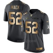 Maglia NFL Gold Anthracite Las Vegas Raiders Mack Salute To Service 2016 Nero