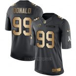 Maglia NFL Gold Anthracite Los Angeles Rams Donald Salute To Service 2016 Nero