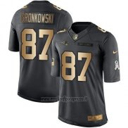Maglia NFL Gold Anthracite New England Patriots Gronkowski Salute To Service 2016 Nero