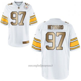 Maglia NFL Gold Game Pittsburgh Steelers Heyward Bianco