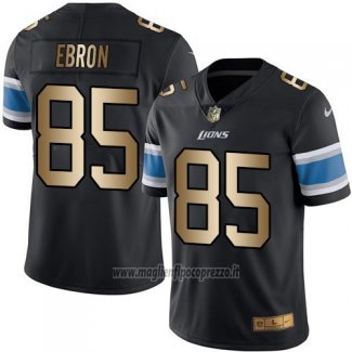 Maglia NFL Gold Legend Detroit Lions Ebron Nero