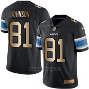 Maglia NFL Gold Legend Detroit Lions Johnson Nero