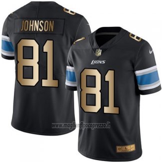 Maglia NFL Gold Legend Detroit Lions Johnson Nero