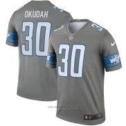 Maglia NFL Legend Detroit Lions Jeff Okudah Grigio
