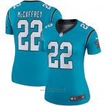 Maglia NFL Legend Donna Carolina Panthers Christian Mccaffrey Blu Color Rush