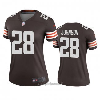 Maglia NFL Legend Donna Cleveland Browns Kevin Johnson Marrone