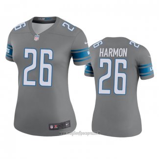 Maglia NFL Legend Donna Detroit Lions Duron Harmon Grigio Color Rush