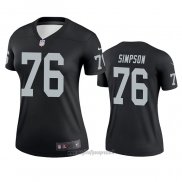 Maglia NFL Legend Donna Las Vegas Raiders John Simpson Nero