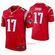 Maglia NFL Legend New England Patriots 17 Antonio Brown Inverted Rosso