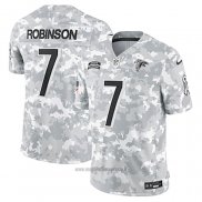 Maglia NFL Limited Atlanta Falcons Bijan Robinson 2024 Salute To Service Grigio