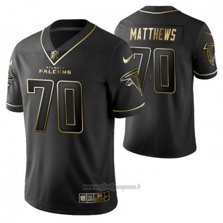 Maglia NFL Limited Atlanta Falcons Jake Matthews Golden Edition Nero