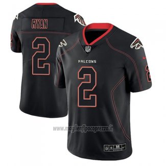 Maglia NFL Limited Atlanta Falcons Matt Ryan Nero Color Rush 2018 Lights Out