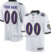 Maglia NFL Limited Baltimore Ravens Personalizzate Bianco