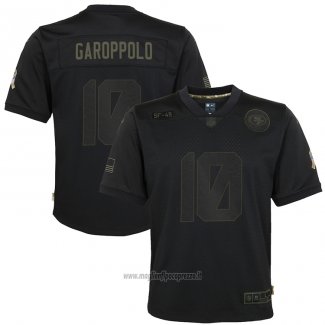 Maglia NFL Limited Bambino San Francisco 49ers Jimmy Garoppolo 2020 Salute To Service Nero