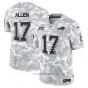 Maglia NFL Limited Buffalo Bills Josh Allen 2024 Salute To Service Grigio