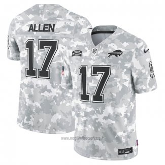 Maglia NFL Limited Buffalo Bills Josh Allen 2024 Salute To Service Grigio