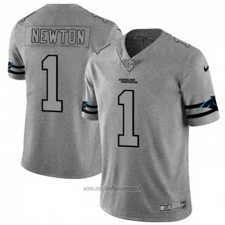 Maglia NFL Limited Carolina Panthers Newton Team Logo Gridiron Grigio
