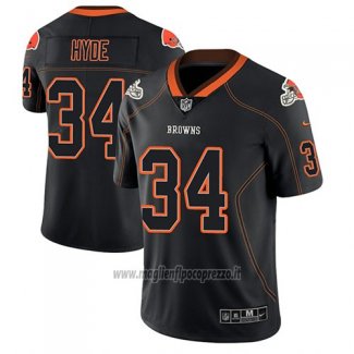 Maglia NFL Limited Cleveland Browns Carlos Hyde Nero Color Rush 2018 Lights Out