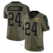 Maglia NFL Limited Cleveland Browns Nick Chubb 2021 Salute To Service Verde