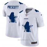 Maglia NFL Limited Dallas Cowboys Prescott Logo Dual Overlap Bianco