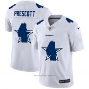 Maglia NFL Limited Dallas Cowboys Prescott Logo Dual Overlap Bianco