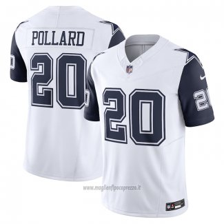 Maglia NFL Limited Dallas Cowboys Tony Pollard Vapor F.U.S.E. Bianco