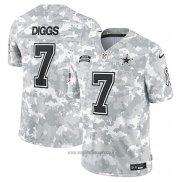 Maglia NFL Limited Dallas Cowboys Trevon Diggs 2024 Salute To Service Grigio