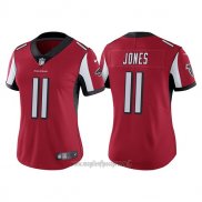 Maglia NFL Limited Donna Atlanta Falcons 11 Julio Jones Rosso Vapor Untouchable