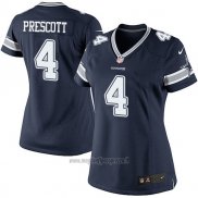 Maglia NFL Limited Donna Dallas Cowboys 4 Dak Prescott Elite Blu
