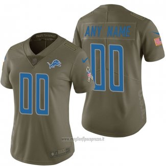 Maglia NFL Limited Donna Detroit Lions Personalizzate 2017 Salute To Service Verde